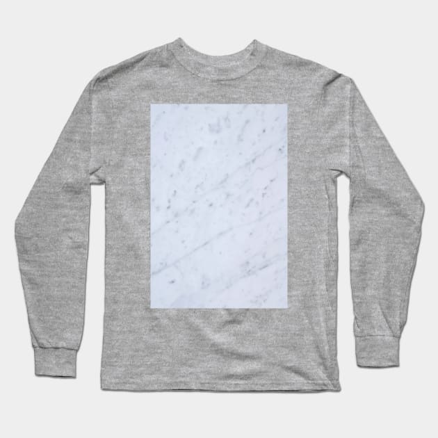 White marble Long Sleeve T-Shirt by ghjura